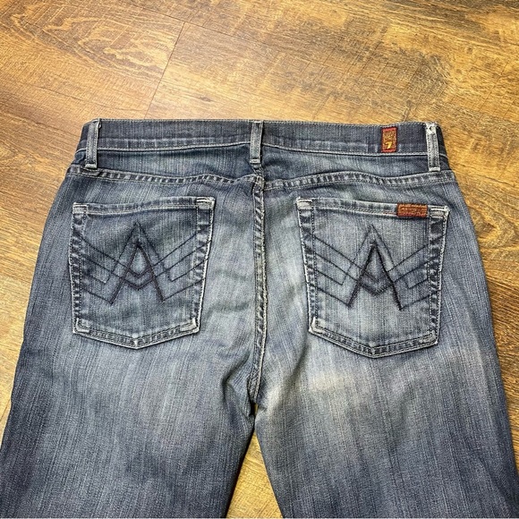 7 for All Mankind 'A' Pocket Bootcut Jeans Women's Size 32 Flare Stretch Denim - Picture 6 of 12